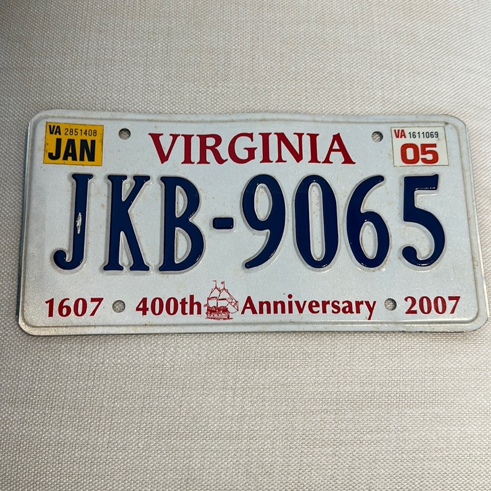 Virginia vintage license plate